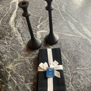 Pier 1 Black Candle Holders Elegant Accents